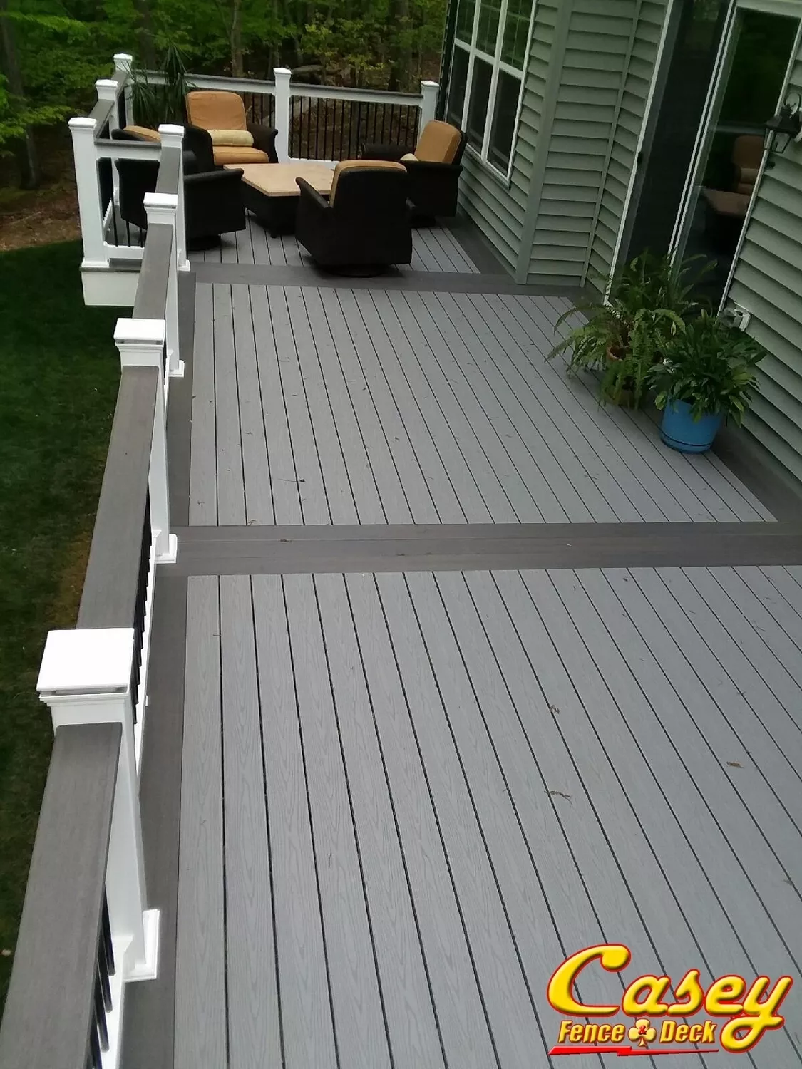Cottage Gray Composite Deck in the Aspen North Section of Lake