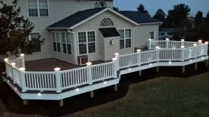 Many Lights Accent this Outdoor Living Space in Ijamsville Maryland