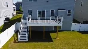 Fiberon Composite Deck in Landsdale Community Features LMT low voltage LED riser lights