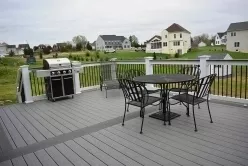 450 Sq Ft Fiberon Cottage Gray Deck with Graphite Double Picture Frame Border Top View 2