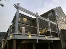 Beautiful deck in Lake Linganore with LED lights