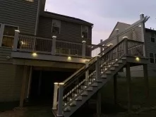 Composite Deck with LED lights in Lake Linganore Maryland