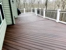 500 Square Foot Deck with Double Picture Frame Border and Lights