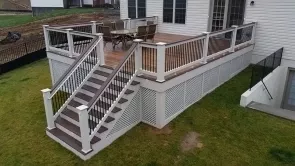 500 Square Foot Mid Level Fiberon Ipe Deck in Monrovia Maryland