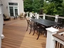 Fiberon Ipe Compsite Decking on 560 sq ft Upper Level Deck
