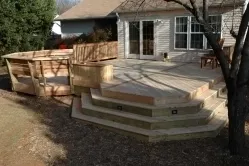 Western Red Cedar Deck with Many Features in Gaithersburg Maryland