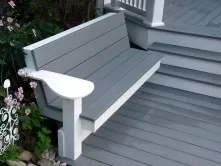Unique Built In Bench with Angled Back