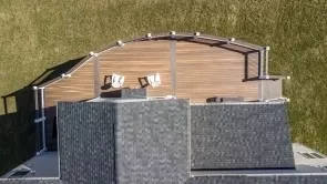 Top View of Award Winning Circular Deck in Hagerstown Maryland