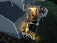 Circular Deck in Frederick MD with Custom Lighting