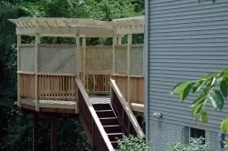Custom Octagonal Pergola with Privacy Lattice