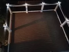 Fiberon composite deck in Boonsboro MD with post cap LED lights