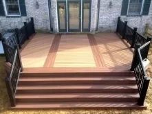 Sixteen Foot Wide Staircase with Low Voltage LED Lighting