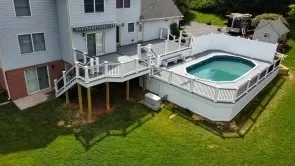 Custom Three Level Pool Deck in Adamstown