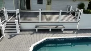 Pool Deck with Custom Bench