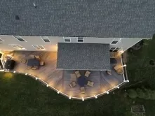 Circular Grand Piano Style Deck with Custom Lighting in Frederick MD