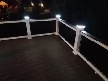 Fiberon composite deck in Boonsboro MD with LED post cap lights