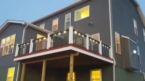 Iluma Low Voltage Lights Accent Tigerwood Deck Nicely in Brunswick Crossing MD