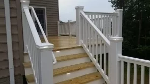 Treated Wood Deck with Low Maintenance Railing in New Market MD