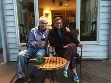 Couple Enjoys New Deck