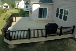 650 square foot lowered treated deck in New Market Maryland