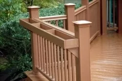 Beautiful PVC Deck Railing with Planters