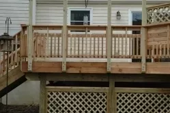 Custom Cedar Railing and Storage Space in Walkersville MD