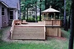 Large Treated Deck with Cedar Rails in Frederick Maryland