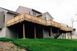 Large upper level treated deck