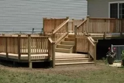 Multi level cedar spa deck